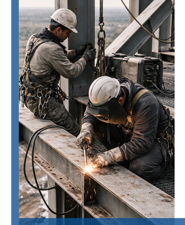 Высотные сварочные работы в Салавате для промышленных объектов