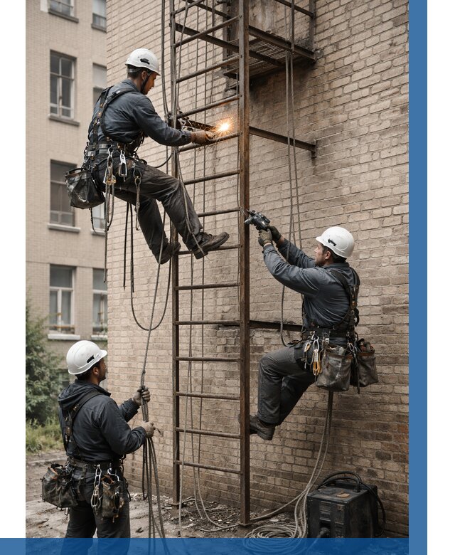 Ремонт пожарной лестницы в Салавате от 8002 р. | ВЫСОТНИК-Слв