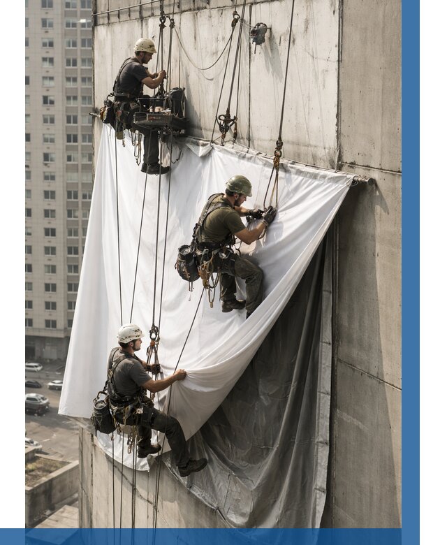 Замена баннерного полотна в Салавате от 6935 р. | ВЫСОТНИК-Слв—заказать