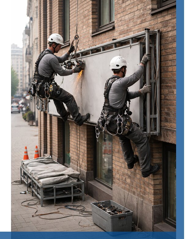 Демонтаж рекламной вывески в Салавате от 6935 р. | ВЫСОТНИК-Слв