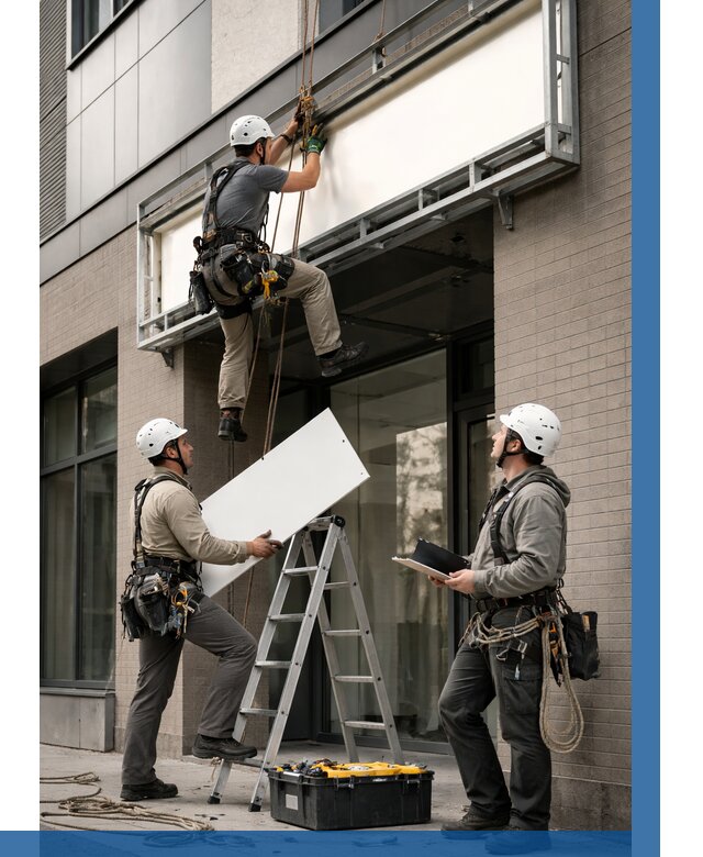 Монтаж светового короба в Салавате от 6935 р. | ВЫСОТНИК-Слв