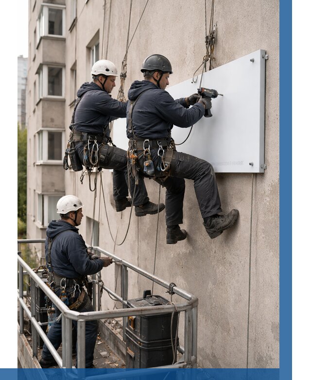 Монтаж табличек и указателей в Салавате от 3734 р. | ВЫСОТНИК-Слв