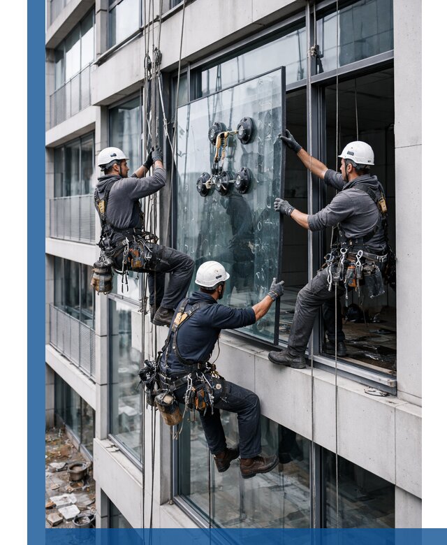 Фасадное остекление и монтаж витражей зданий в Салавате под ключ