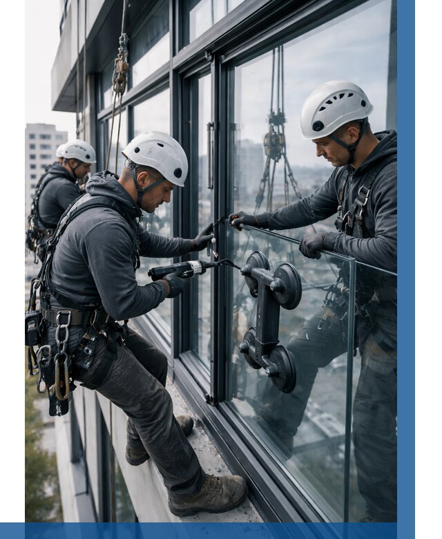 Витражное остекление зданий в Салавате от 3734 р. | ВЫСОТНИК-Слв