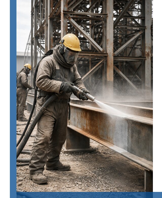 Пескоструйная очистка металлоконструкций в Салавате промышленная