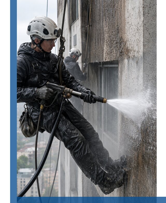 Гидроструйная очистка фасадов и конструкций в Салавате