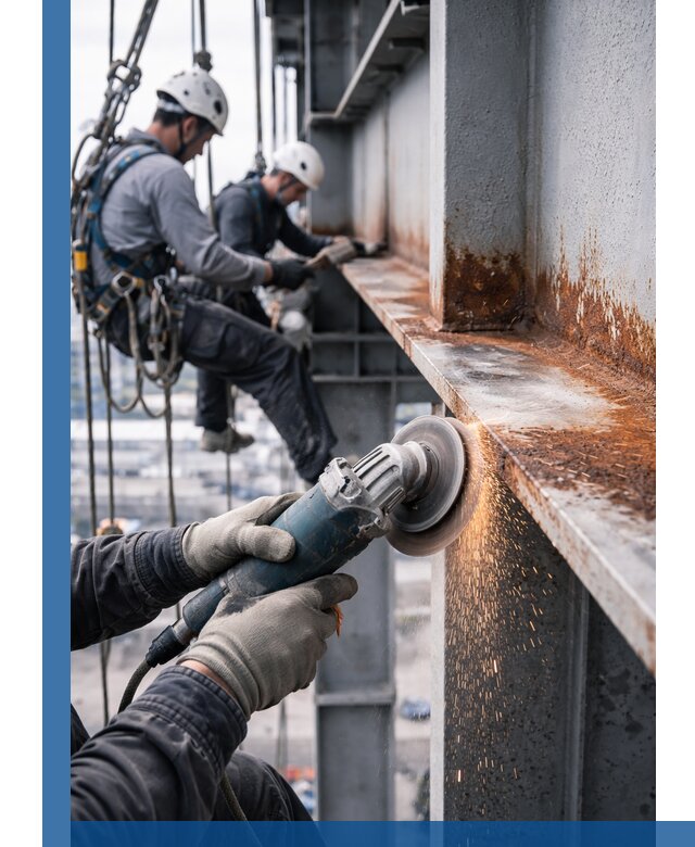 Зачистка металла от ржавчины и подготовка поверхностей в Салавате