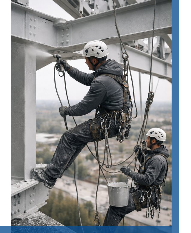 Покраска металлоконструкций на высоте в Салавате 373 р |ВЫСОТНИК-Слв