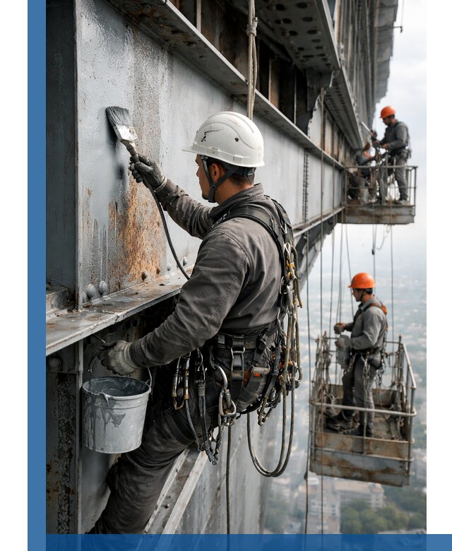 Покраска металлоконструкций на высоте в Салавате профессионально