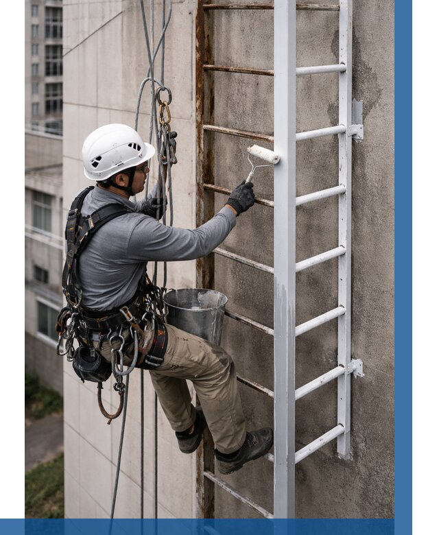Покраска пожарных лестниц в Салавате от 4801 р. | ВЫСОТНИК-Слв