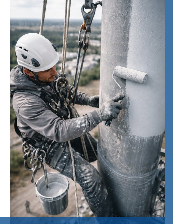 Покраска мачт связи под ключ в Салавате от 907 р. | ВЫСОТНИК-Слв