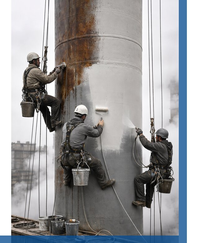 Покраска дымовых труб в Салавате от 9069 р. | ВЫСОТНИК-Слв