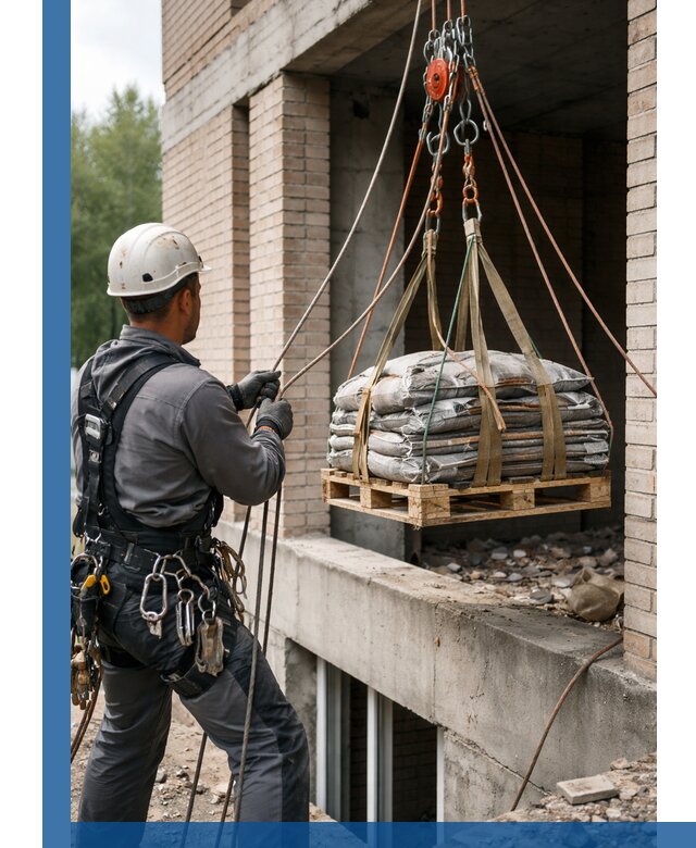Подъем материалов на этаж веревками в Салавате оперативно
