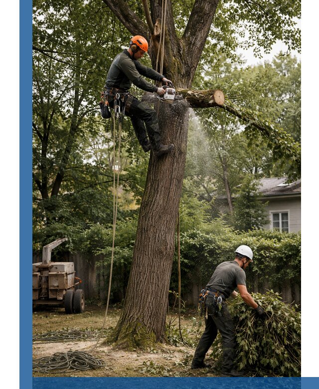 Кронирование деревьев в Салавате, безопасная высотная обрезка