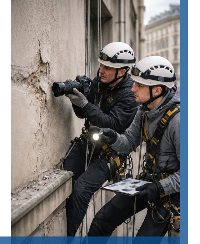 Фотофиксация дефектов фасада в Салавате от 4801 р. | ВЫСОТНИК-Слв