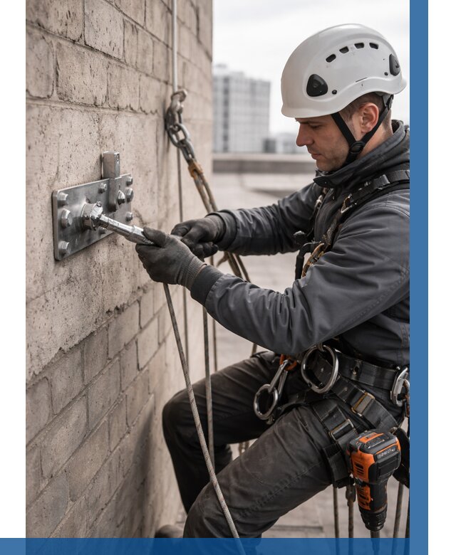 Установка анкерных точек в Салавате от 3734 р. | ВЫСОТНИК-Слв